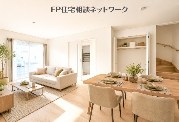 陽光が奥まで届く、広がりとゆとりのある大空間LDK。（※画像はAI CG加工となり家具は含まれません）