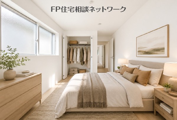 全居室に大型クローゼットを完備し収納家具不要の設計。（※画像はAI CG加工となり家具は含まれません）