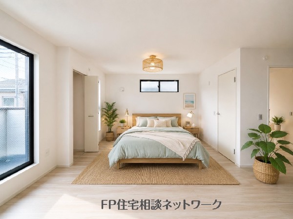 9.7帖のゆったりとした居室（本画像はAI加工済みであり、現地に家具等はなく価格にも含まれていません）