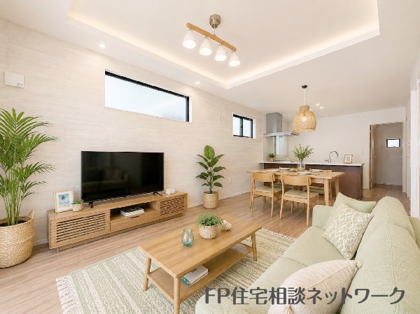 18帖の明るいLDK♪（本画像はAI加工済みであり、現地に家具等はなく価格にも含まれていません）  