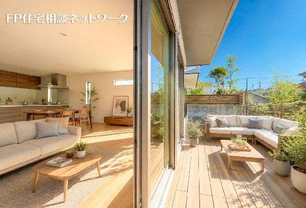 風を感じる、ひだまりの庭♪（本画像はAI加工済みであり、家具等はなく価格にも含まれていません）