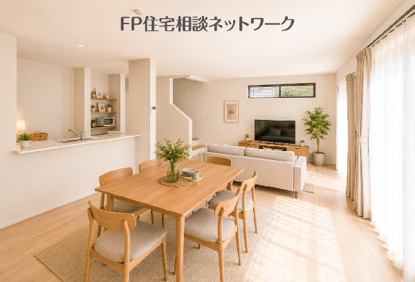 明るいLDK（本画像はAI加工済みであり、現地に家具等はなく価格にも含まれていません）